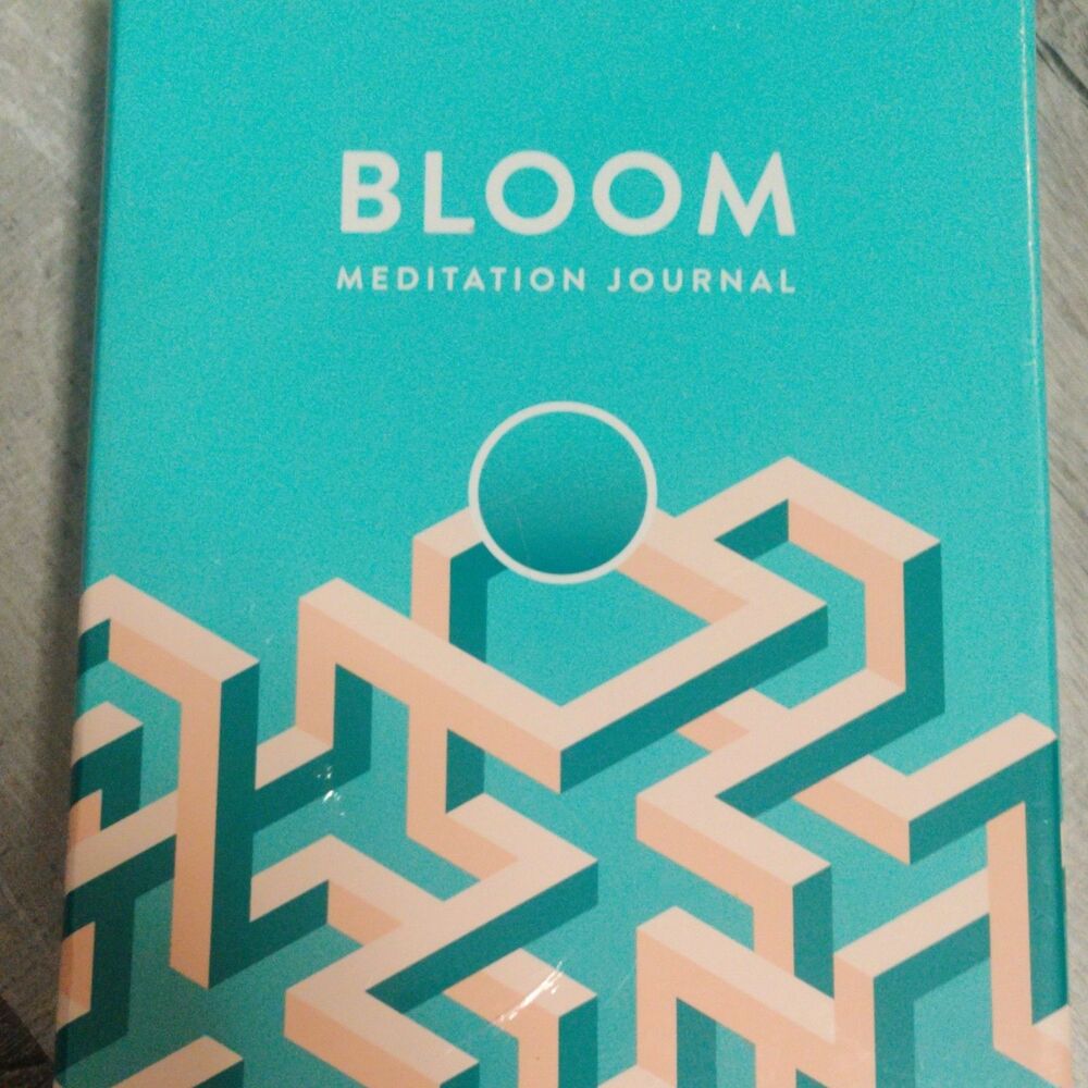 Bloom Meditation Journal Tranquil Turquoise Opens‎ Flat Acid-Free Paper
